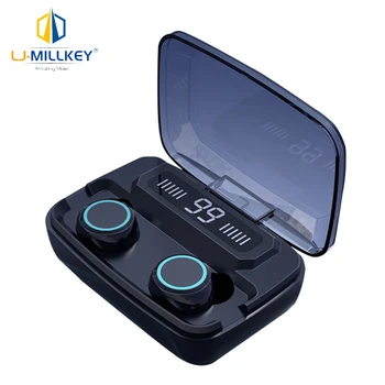 

Bluetooth Earphone V5.0 TWS Touch Control Stereo Sport Wireless Headphones Noise-Reduction Earbuds Headset with Power bank MS07