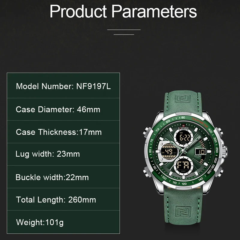 New NAVIFORCE Fashion Military Watches for Men Luxury Original Sports Chronograph Watch ​Waterproof Quartz WristWatch Clock Gift