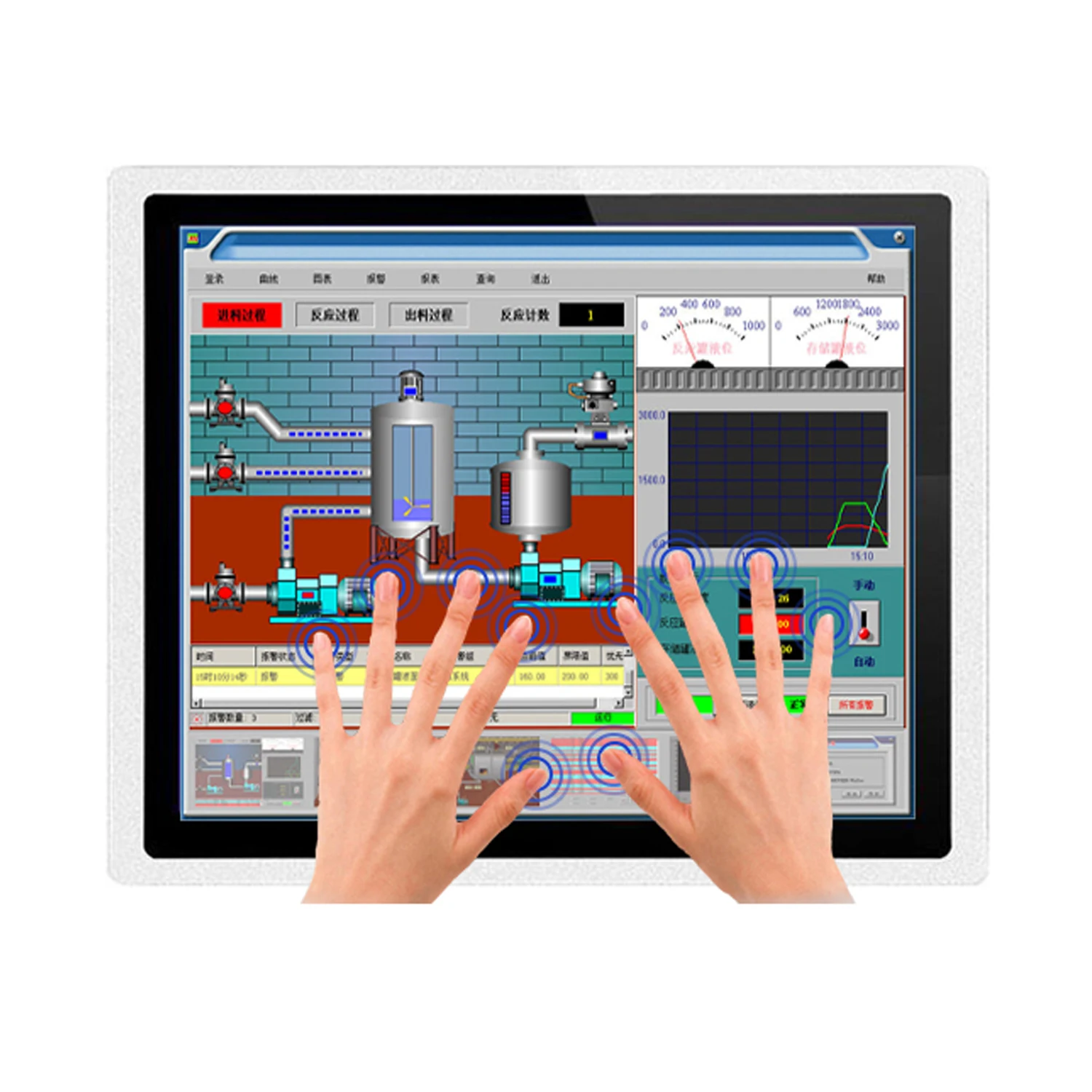 산업용 패널 올인원 PC 미니 컴퓨터 정전식 터치, 코어 i3-3217U 포함, 와이파이 RS232 Com Win 7/10, 12 인치, 10 인치, 15 인치, 17 인치
