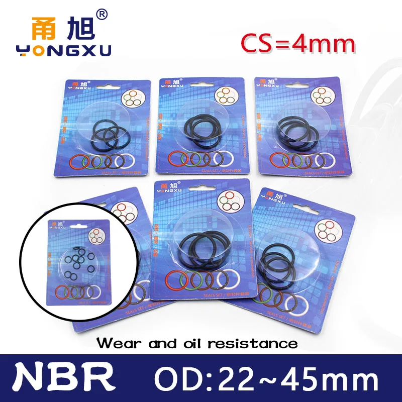 

Seal O-ring NBR thickness CS 4mm OD 22/24/25/28/30/32/34/35/38/40/42/45mm Boxed Rubber Gasket Nitrile Oil Rings Seal Washer