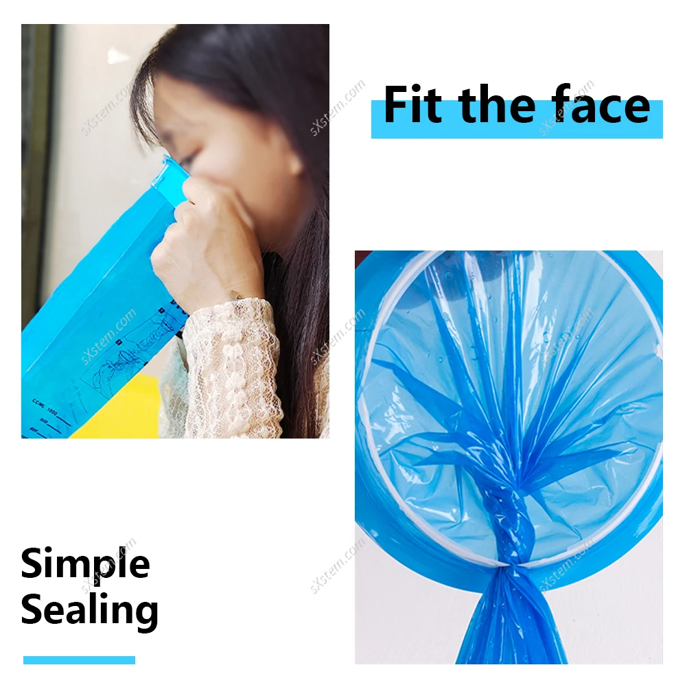 50pcs Trash Bag 1000ml Household garbage bags Disposable Emergency Bag Portable Travel Car Sickness Nausea Pe Vomit, trash bags, disposable trash bags, garbage bags