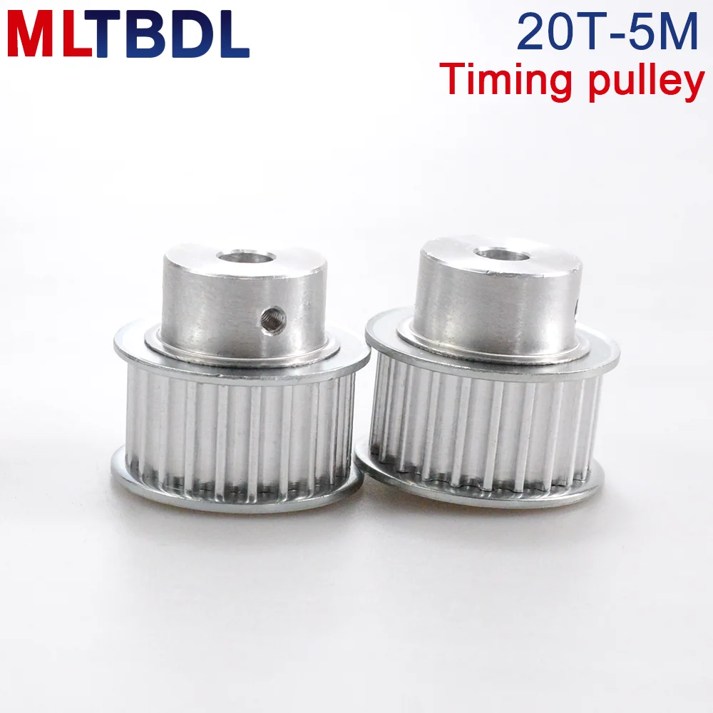 Fixed pulley Timing belt pulley Belt pulley Timing pulley 20 Teeth HTD 5M Synchronous Pulley Bore 5/6/6.35/8/10/12/14/15/18/19/20mm For Width15/20mm BF keyway HTD5M Timing Belts wheel