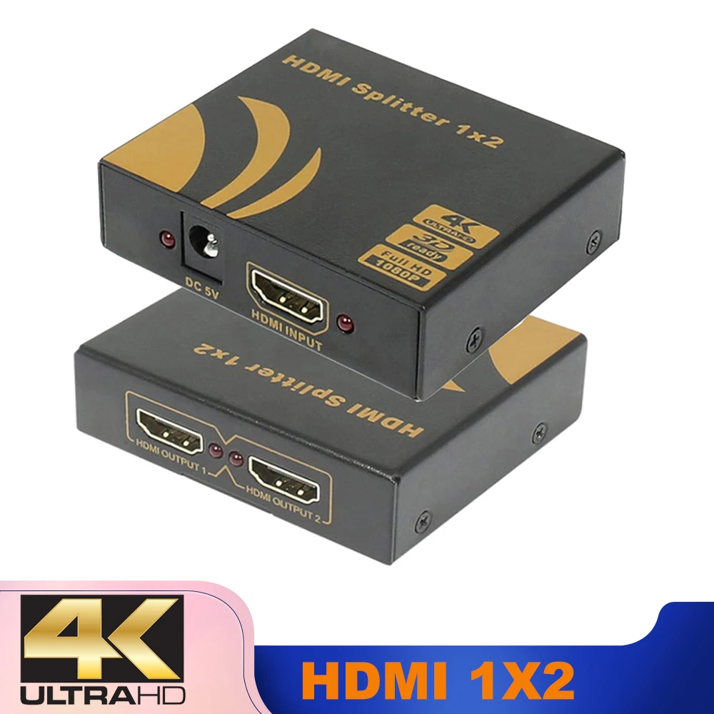 HDMI Splitter 4K HDMI 1 in 2 out for dual monitors HDMI 1.4V compliant 4K  30Hz HDCP 1.4 for PS4 PS3 Apple TV and more|hdmi switch splitter|hdmi  splitter amplifierhdmi splitter 1x16 - AliExpress