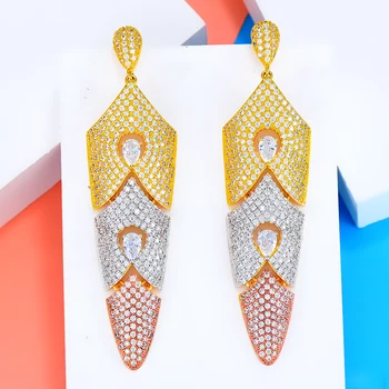 

missvikki 2020 Trendy Hot New Luxury Noble Round Earrings Full Mirco Paved Cubic Zircon CZ Naija Wedding Earring Fashion Jewelry