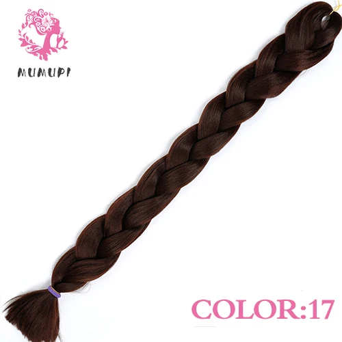 MUMUPI Мода 82 дюйма 165 г/упак. огромные косы волос косы с крючком чистый цвет волос экспрессии плетение волос Головной убор - Цвет: P4/24