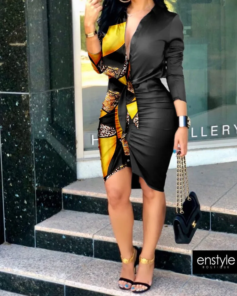 Ladies Sling Dress Fashion Casual Printed Irregular Loose Sexy Multicolor Tie Dye Plus Size | Женская одежда