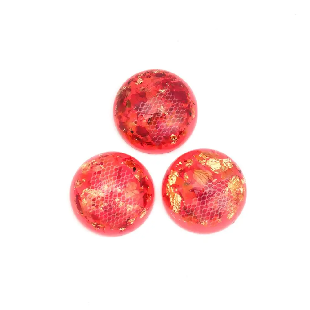 

Doreen Box Vintage Resin Dome Seals Cabochon Round Hot Pink Transparent Mesh Pattern DIY Jewelry Findings 20mm Dia., 5 PCs