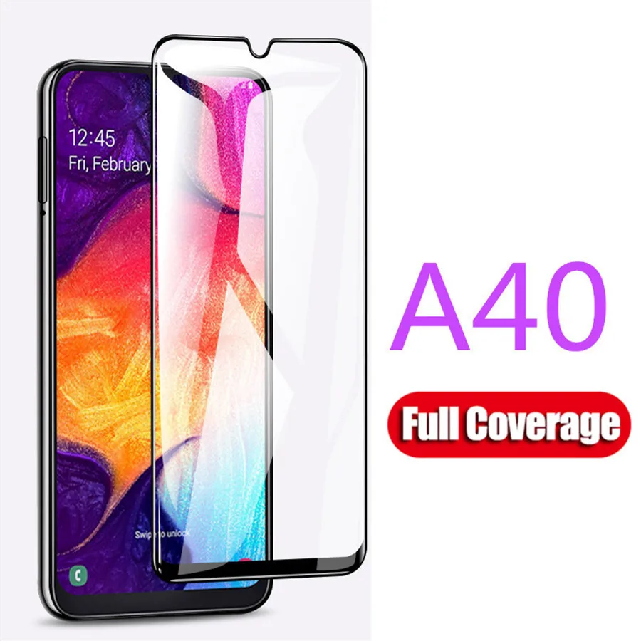 

protective glass on for samsung a40 tempered glass samsug galaxy a 40 40a 4 0 a screenprotector glas phone front film 9h tremp