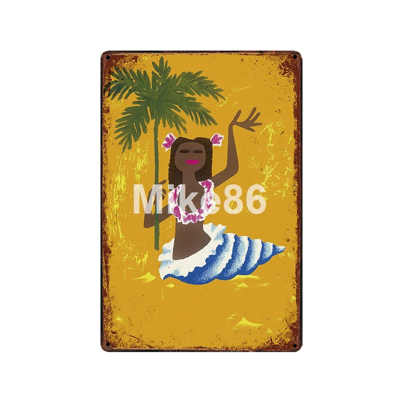 [Mike86] Hawii сёрфинга пляж металлический знак винтажный магазин рисунок на железной поверхности в стиле ретро город путешествия плакат искусство 20*30 см LT-1935 - Цвет: GLC-15239