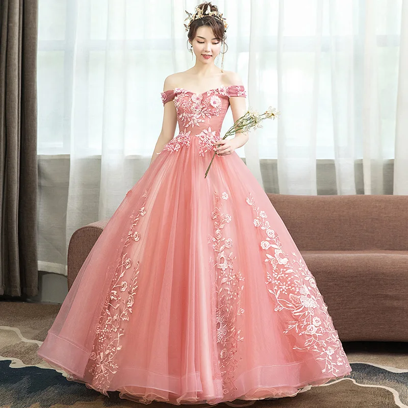 Vestidos de 15 anos с аппликацией из кружева и тюля Бальные платья торжественное вечернее платье платье для девочек