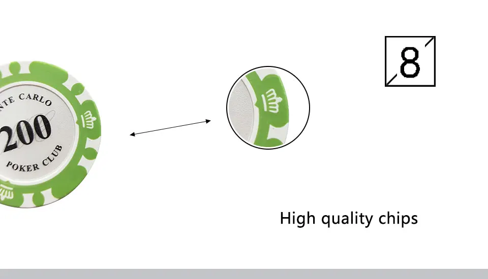 Yernea 25PCSSet Clay Poker Chips Set 14 Colors Face Value Coins Baccarat Texas Hold'em Poker Entertainment Poker Chips (8)