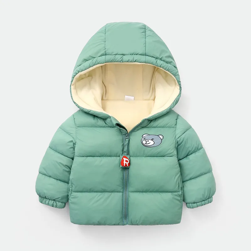 

Children plus Velvet Warm Cotton-padded Clothes BOY'S down Jacket Cotton-padded Clothes Girls Cotton-padded Jacket Baby Thick Ki