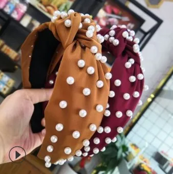 40 шт/лот DIY Простые мульти ногтей жемчужные тканевые повязки на голову широкое смывание макияжа с лица волосы полоса Инструменты для укладки аксессуары HA610