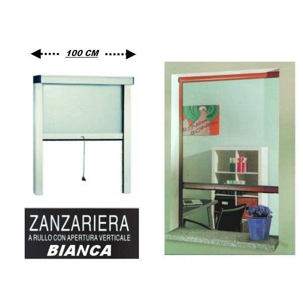 Epid  Mosquitera Enrollable Vertical para Ventanas de Aluminio Medida en  cm 100 x 150 cm