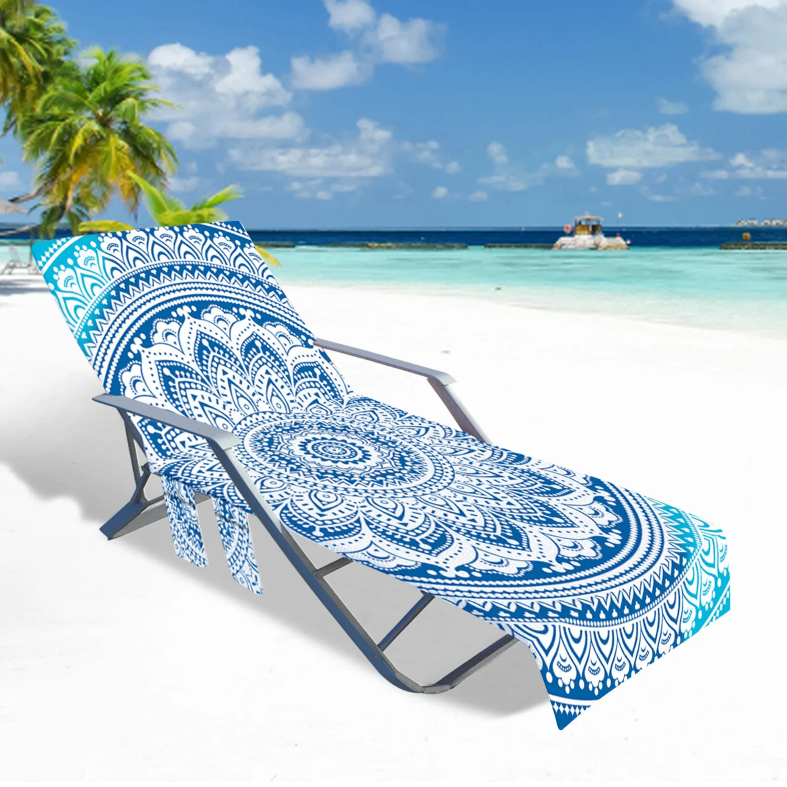 Lounge Chair Pool Chair Covers With Pockets YunTu Personalized