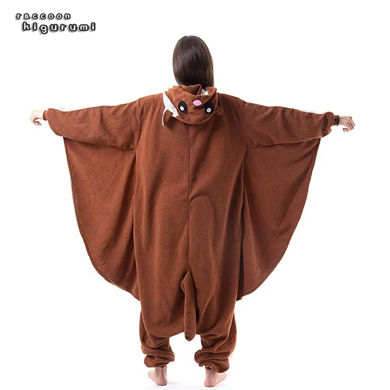Adult Unisex (XXL145-200CM) Animal Flying Squirrel Woman Onesies Winter Halloween Cartoon Cosplay Pajama Raccoon Kigurumi adult pajamas