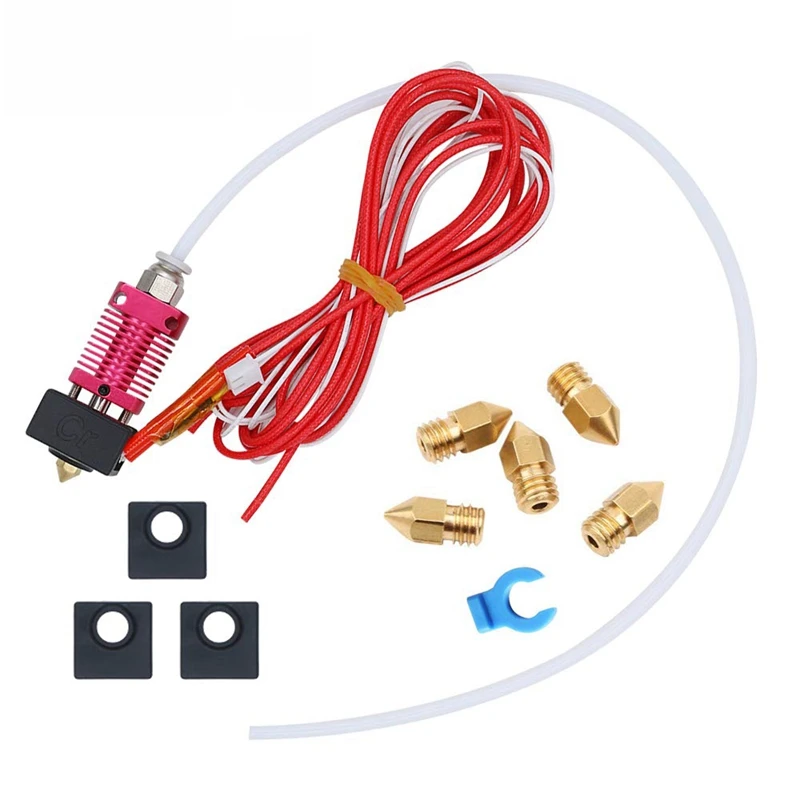 Аксессуары для 3D печати Creality Ender 3 Собранный Hotend комплект 1 75 мм 0 4 Mk10 Алюминиевый