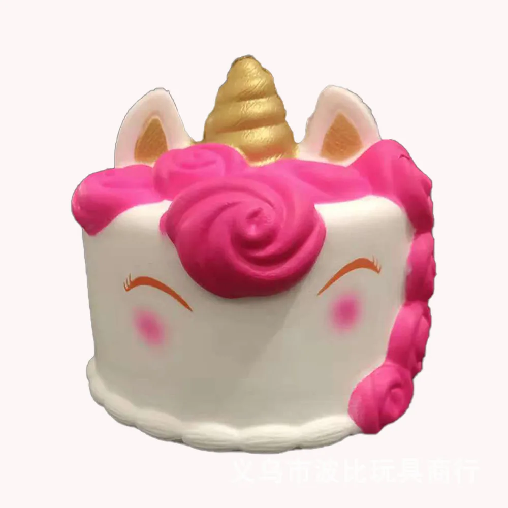 Cross Border for New Style Memory Foam Unicorn Beast Cake Model Memory Foam Rose Unicorn Cake Toy
