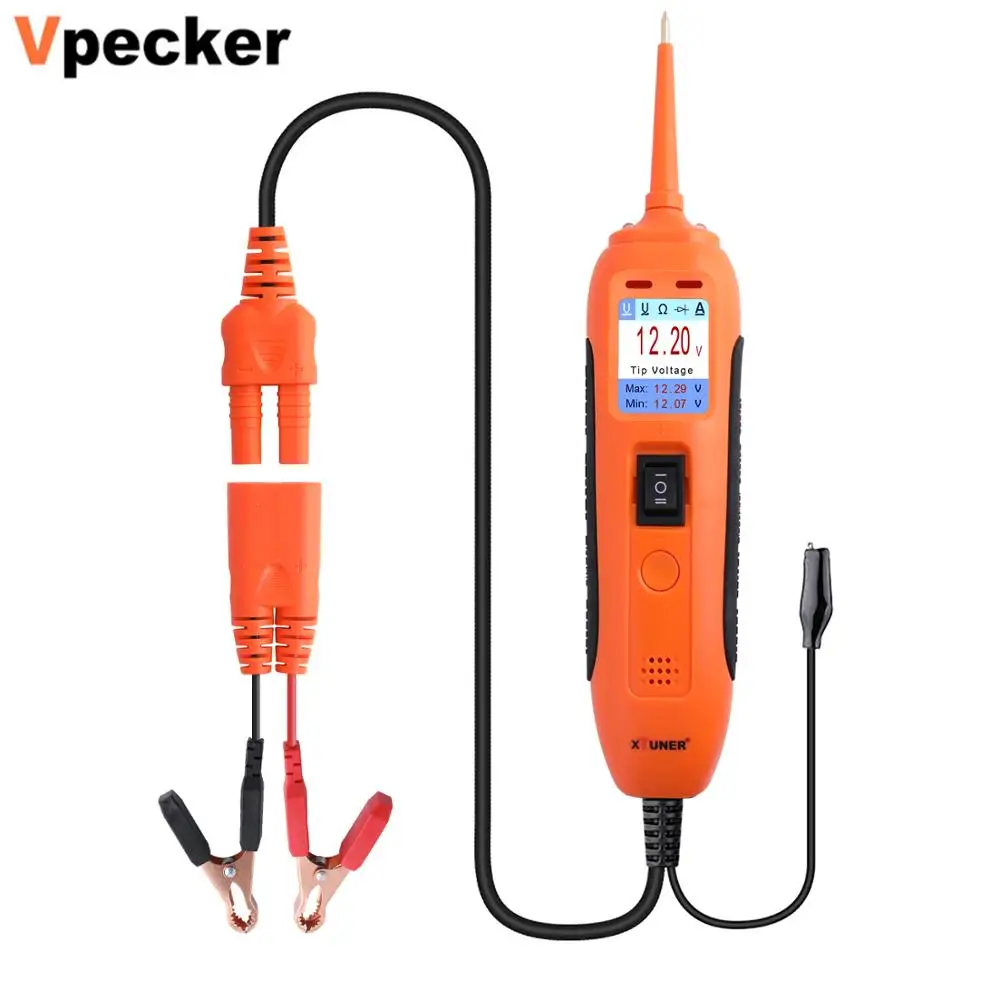 Vpecker xтюнер PT101 Obd2 тестер автомобильного аккумулятора Тестер цепи DC/AC 12V 24V тест