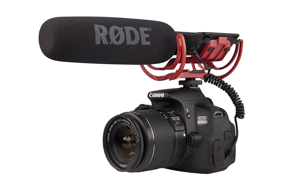 Для Rode VideoMic на камеру установлен дробовик микрофон для Canon T3i 5D2 7D 60D 70D 5D3 Nikon D800 D600 D700