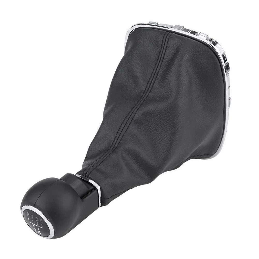 5 Speed Car Gear Shift Knob Lever Shifter Stick Leather Gaiter Boot Cover For Opel Corsa D 009140093 19276456 Auto Accessories