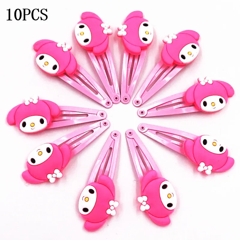 6-10pcs 10 шт., заколки для волос с Минни и Микки Маусом для маленьких девочек, заколки для волос с героями мультфильмов для детей, детские милые заколки для волос с кошками, аксессуары и клипсы для волос, резиновая резинка - Цвет: 6-10pcs