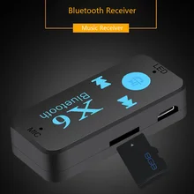 X6 3,5 мм AUX аудио MP3 музыка Bluetooth 5,0 приемник автомобильный стерео аудио музыкальный микрофон Handfree беспроводной адаптер TF карта