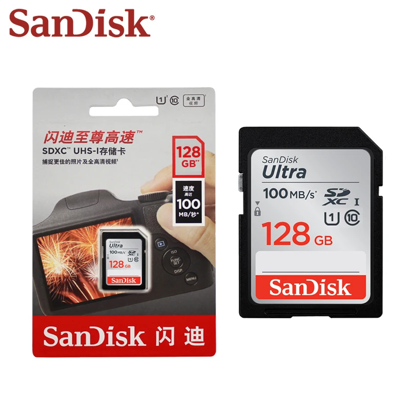 SanDisk карта памяти SD класс 10 16 ГБ 32 64 128 256 ГБ|Карты памяти| |