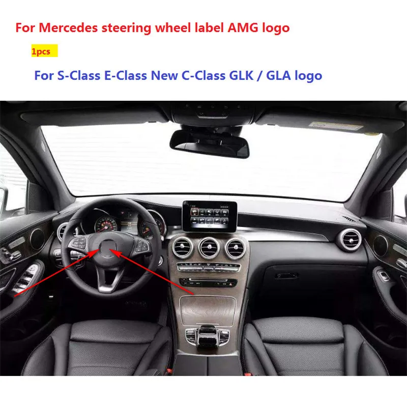 

1pcsFor Mercedes-BenzS-Class E-Class New C-Class GLK /GLA Steering Wheel Sticker AMG Original Car Airbag Label Product Size:52MM
