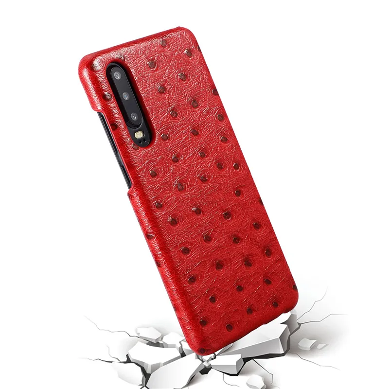 BestNull первый слой воловьей кожи страуса шаблон задняя крышка чехол для huawei P30 смартфон