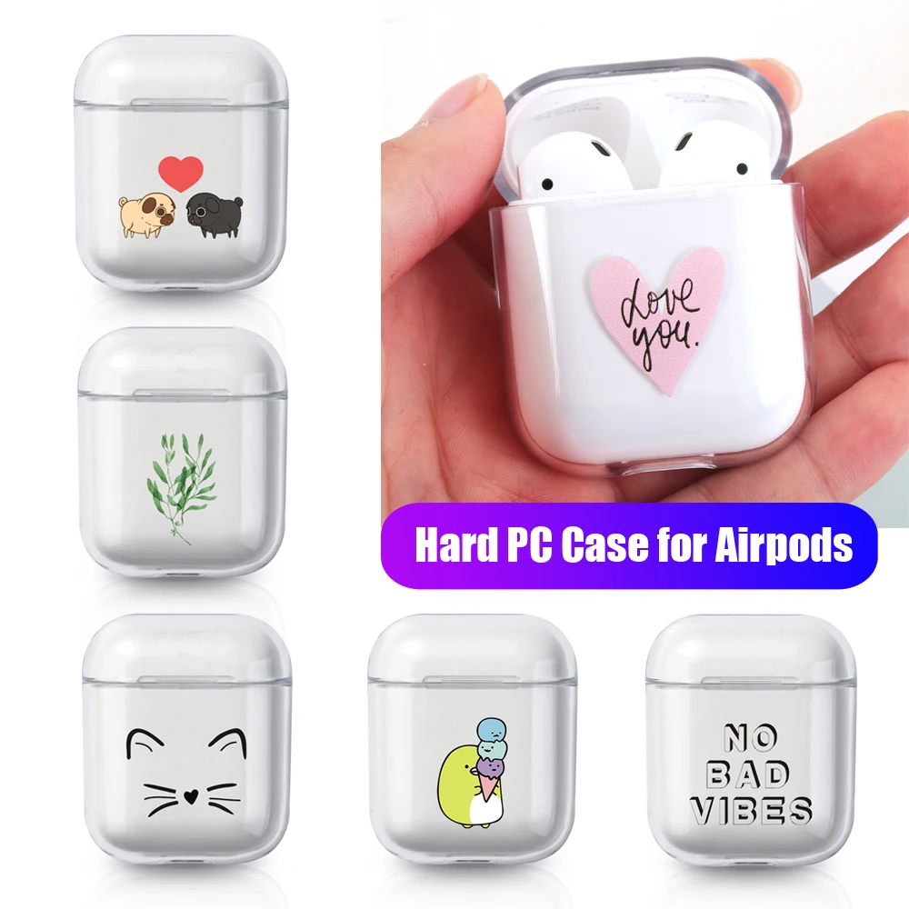 Чехол для наушников для Apple Airpods, милый мультяшный DIY чехол для наушников с буквами, прозрачный жесткий чехол для наушников Airpods, чехол для зарядки