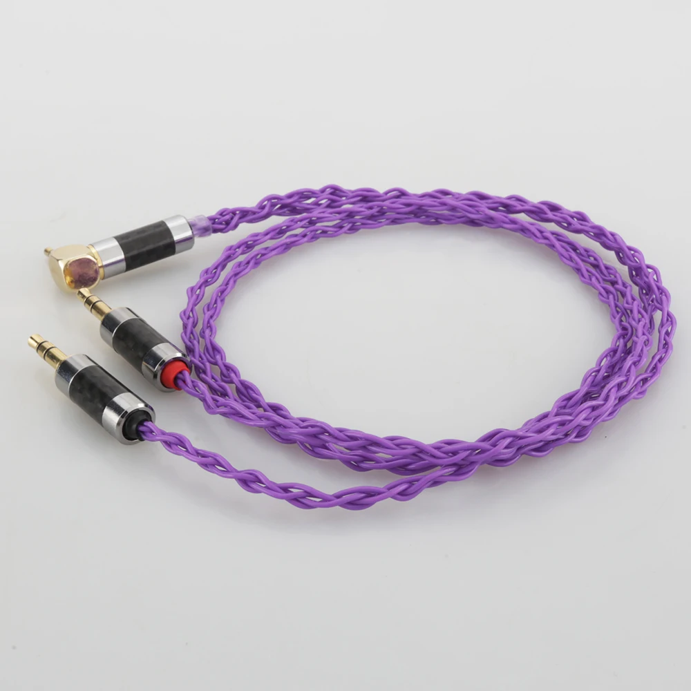 Audiocrast 7N Silver Plated Replacement Headphones Cable Audio Upgrade Cable right angle 2 5mm TRRS to 3 5MM stereo
