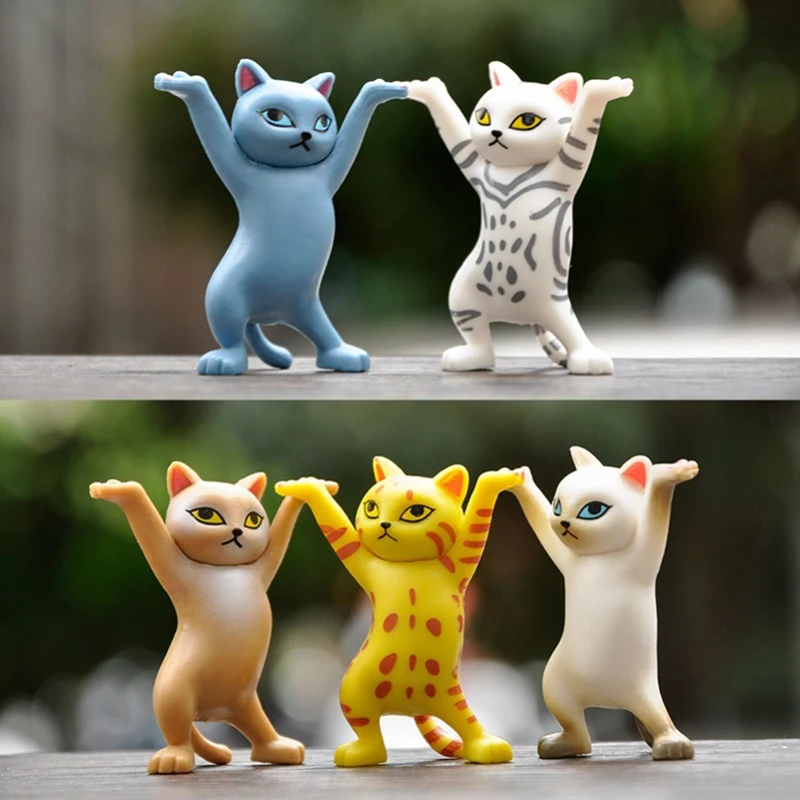 Cat bookshelf stand pen holder portable coffin cat doll pen holder dancing cat toy storage box desktop decoration home decoratio
