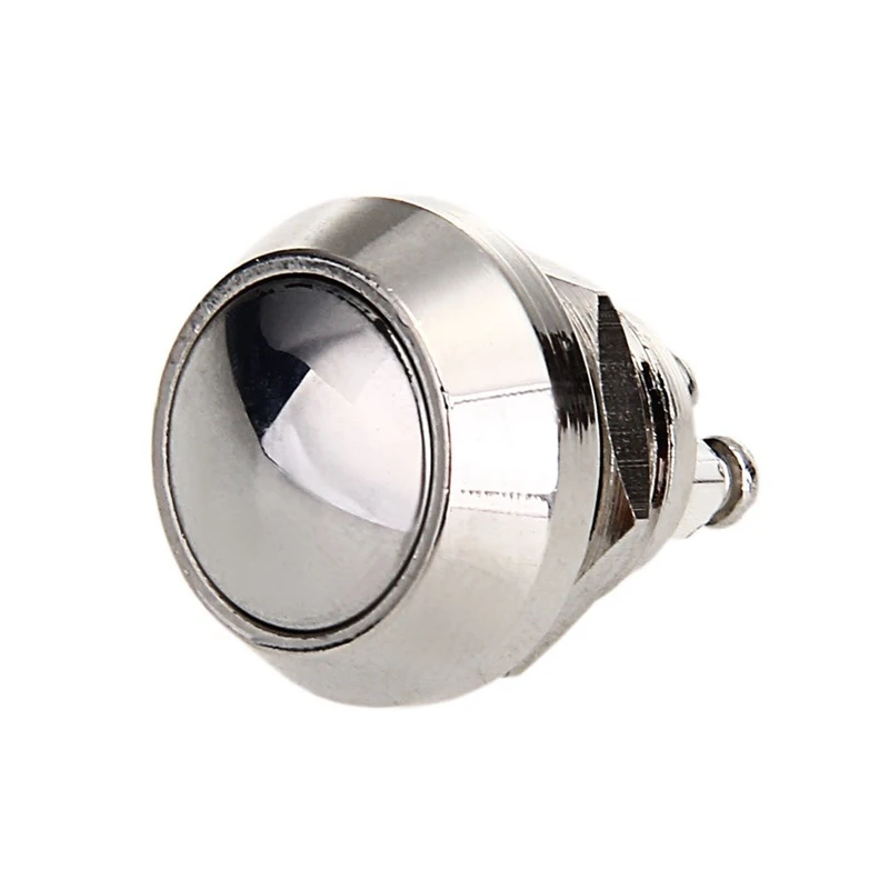 

3A Push Button Reset Button Switch 12 mm Nickel Plated Copper Bell Push Silver