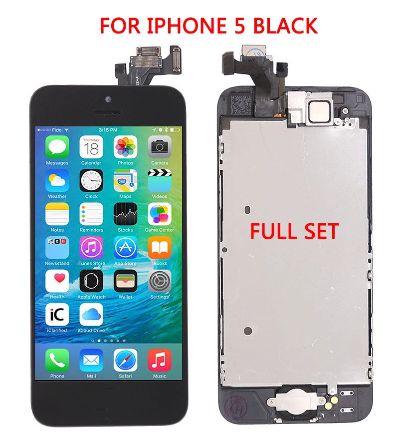 Для iPhone 6 6s 6P 6s P ЖК полный комплект ЖК-экран дигитайзер сенсорный экран pantalla Полная замена Кнопка камера 6 6s ЖК - Цвет: 5 Black full set