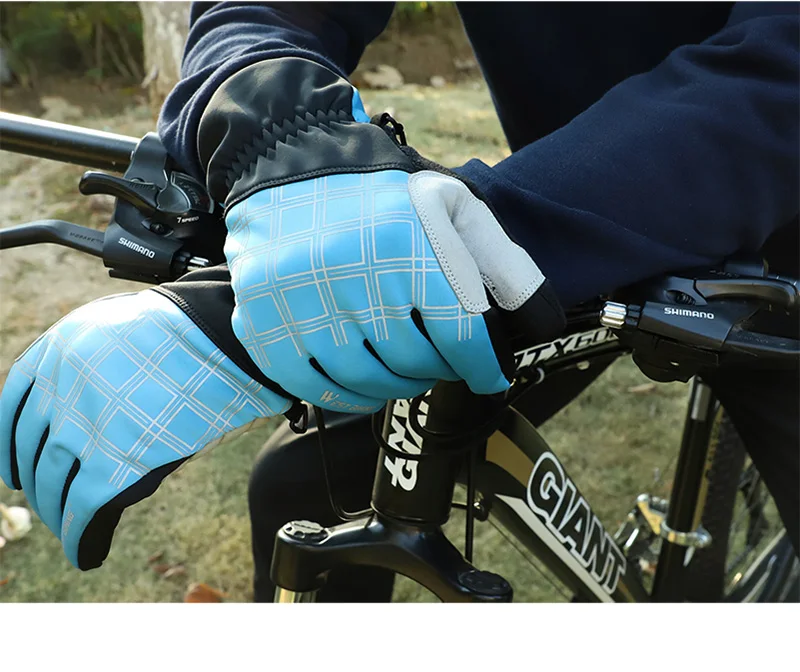 Ветрозащитные водонепроницаемые перчатки для велоспорта зимние женские MTB велосипедные перчатки теплые мужские толстые перчатки полный палец