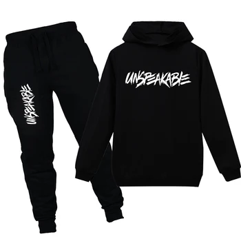 

New UNSPEAKABLE Children Clothing Boys Hoodies Pants 2pcs Sets Baby Sweatshirts Girls Long Sleeve Lovely Print Clothes Tops Tees