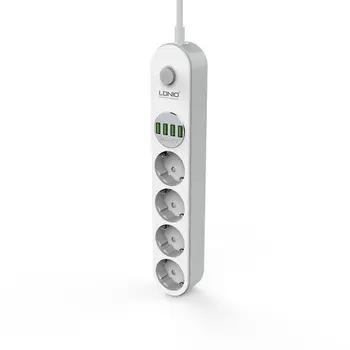 

OUTAD Multifunctional 2m EU Plug Power Srip with 4 USB Ports Extension Plug Fast Charging Power Socket Home Electronics