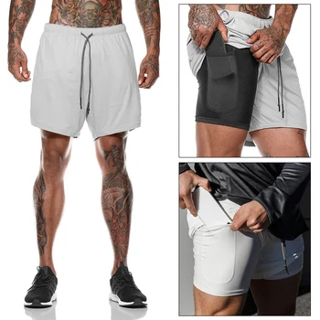 

Mens Sports Shorts Training Short Elastic Breathable Running Shorts Travel Built-In Pocket Polyester Men Fashion