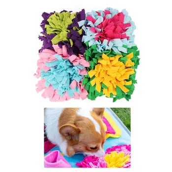 

Pet Dog Snuffle Mat Nose Training Sniffing Pad Slow Feeding Food Bowl Blanket Cushion Relieve Stress Fun Play Puzzle Toys 45x45c