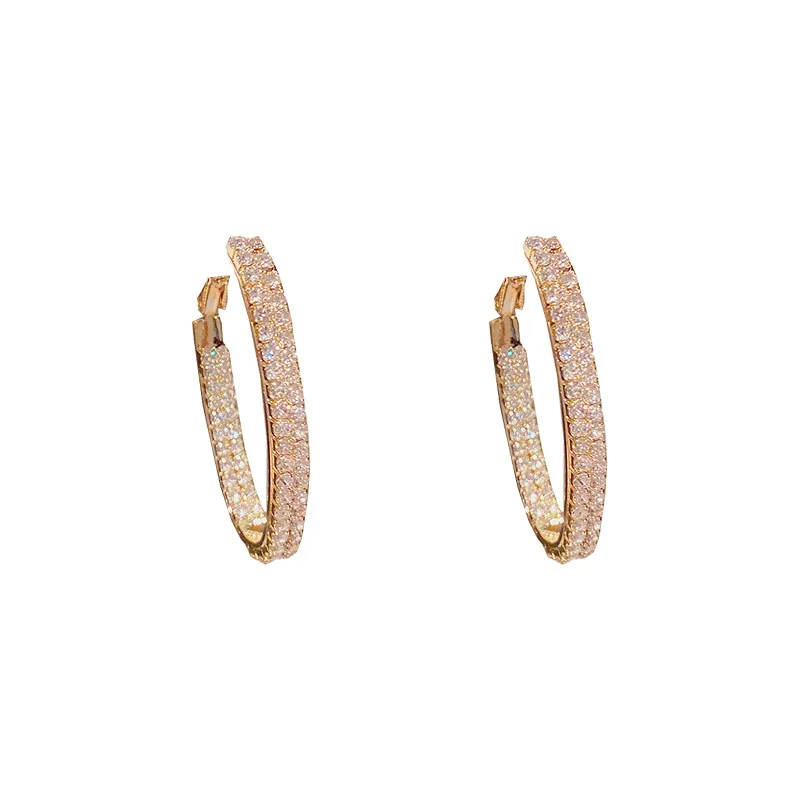 Women's Earrings Gold Rhinestone Earrings For Women Korean Vintage Geometry Metal Earrings 2021 Trendy Fashion Jewelry Gift - Image 5