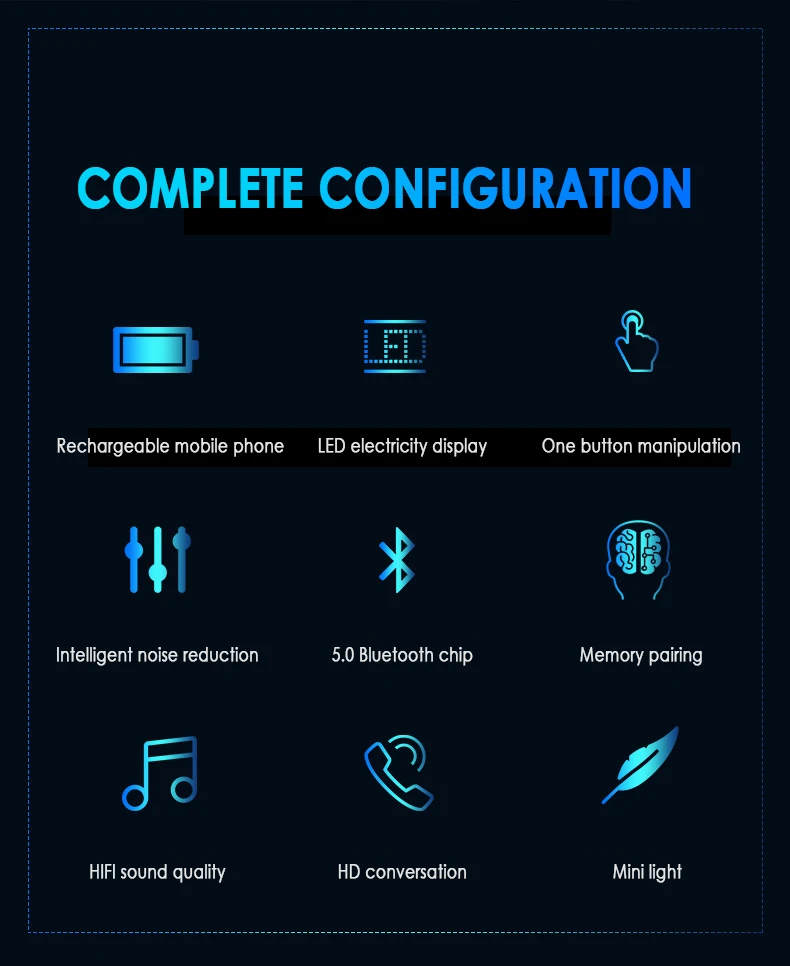 TWS Wireless Bluetooth 5 0 Headset True Wireless Headphone In Ear Stereo Earphones Earbud With Battery Display and Mic Dropship