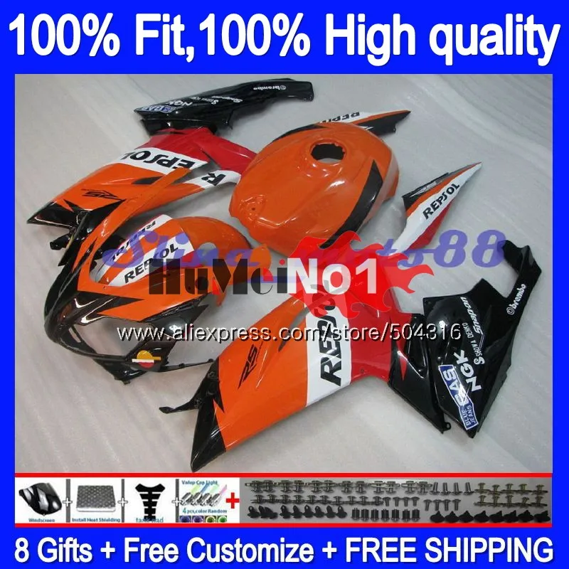 Инъекции для Aprilia RS 125 RS125R RSV125 R 35MC. 26 RS-125 2012 2013 RS125 для детей возрастом 12, 13, 14, 15, 16 Repsol черный обтекатели
