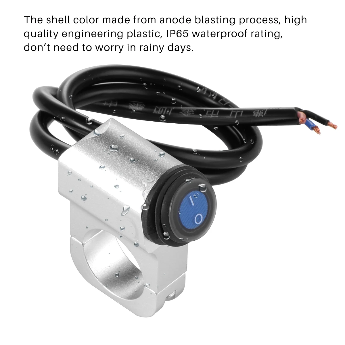 12V 6A/9.8" 25mm Motorcycle Handlebar Headlight Switch Button Indicator Aluminium Alloy On Off Waterproof | Автомобили и