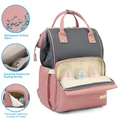 Lequeen mochila para pañales, bolso de maternidad de gran capacidad, bolso para pañales, viaje al aire libre multifunción para el cuidado del bebé