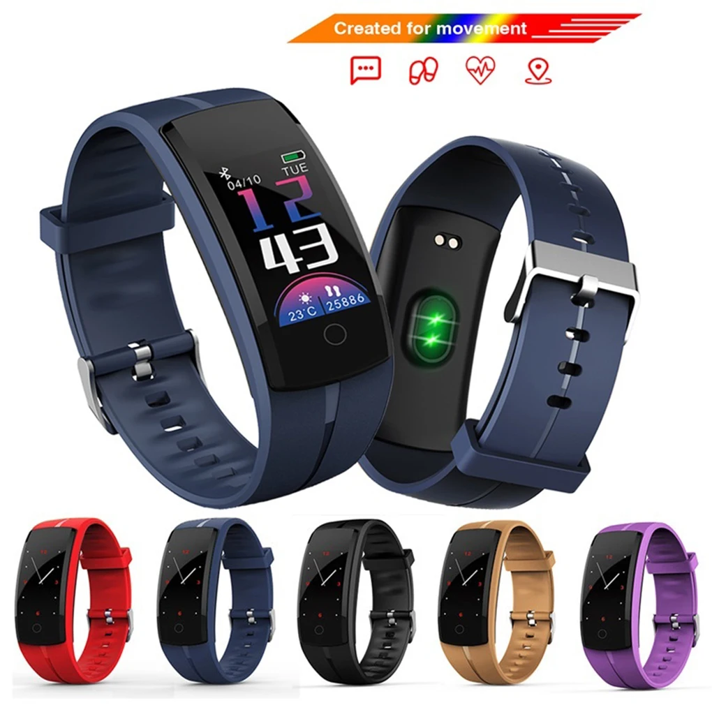 QS100 0,9" Bluetooth умный Браслет мониторинг сердечного ритма Водонепроницаемый Фитнес-трекер спортивные часы