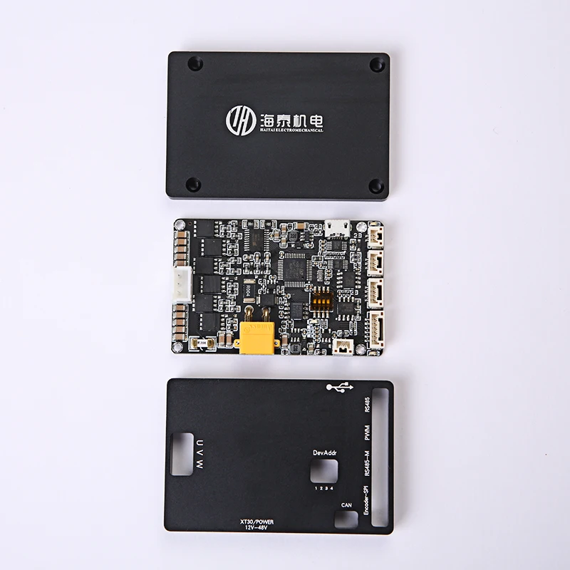 Haitai HT Series DC Brushless Pan-tilt Motor 12V~48V Servo Driver Package Foc Vector Controller CAN Communication RS485