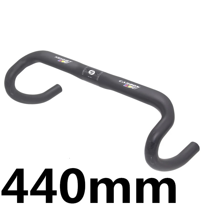 440mm KENNET матовый черный UD углеродное волокно руль для велосипеда, руль для шоссейного велосипеда для велосипеда, руль 31,8*400/420/440 мм - Цвет: 440mm