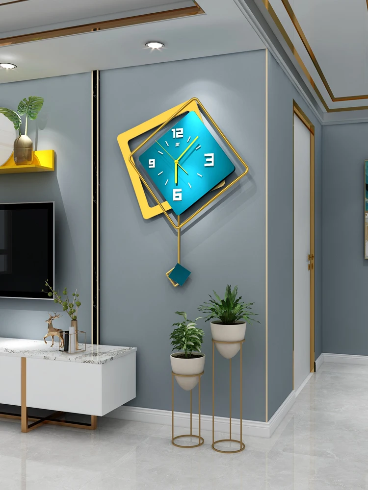 

Северные часы настенные часы для гостиной Современные простые домашние модные креативные индивидуальные карманные часы слегка роскошные украшения