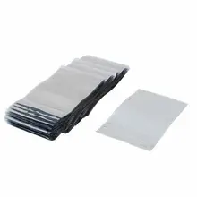 100 шт. 80 мм x 120 мм Серебряный тон Герметичный замок на молнии Антистатический мешок